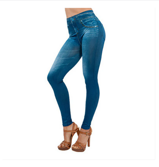 Pantaloni Donna Effetto Jeans