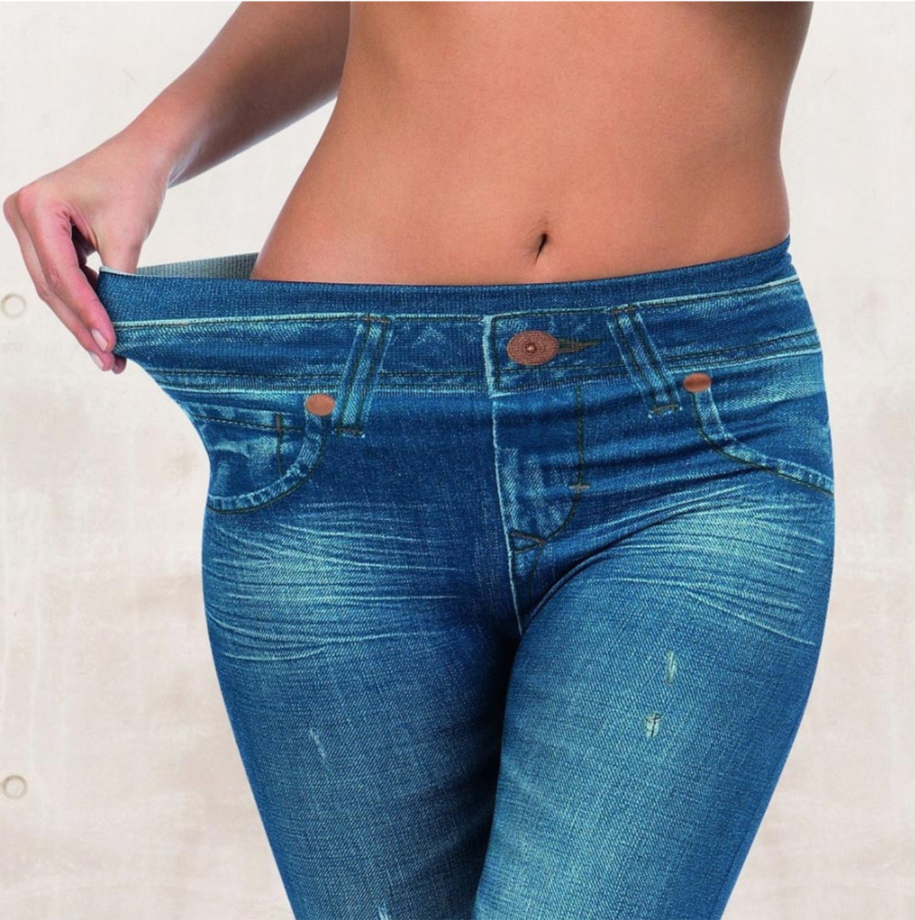 Pantaloni Donna Effetto Jeans