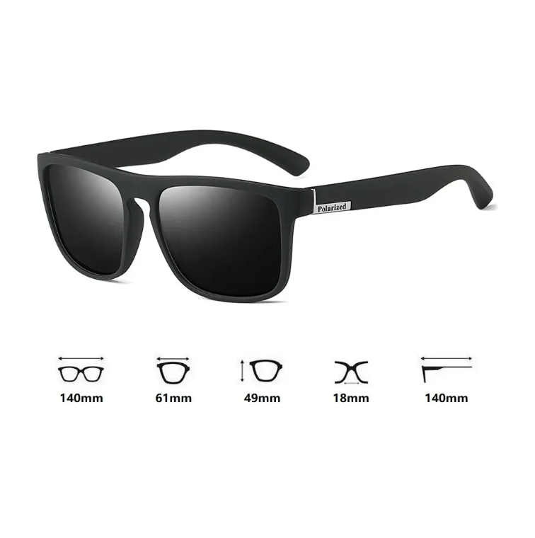 Occhiali da sole quadrati unisex sportivi UV400 tradizionali